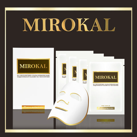 MIROKAL HA + Multi-Peptides + Glacial Hydrating Mask (27ml x 4 Pcs)